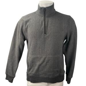 J.Crew Men's Gray Half Zip High Neck Long Sleeve Sweatshirt Sweater Top Size M